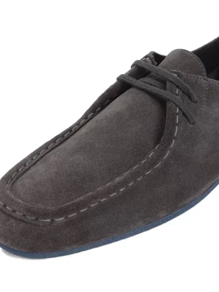 Cipele Jil Sander s vezicama s kapuljačom s čipkom siva