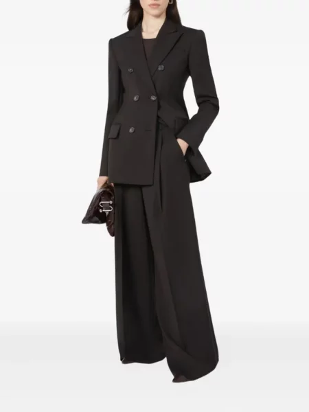 Pantaloni Sportmax de lână maro
