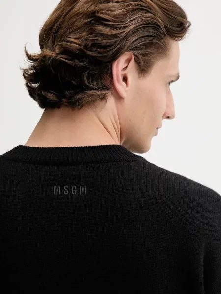Шерстяной свитер Msgm черный