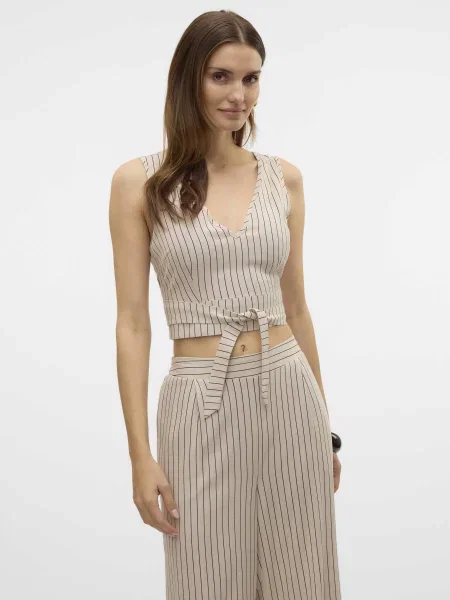 Блуза Vero Moda льон/віскоза сірий