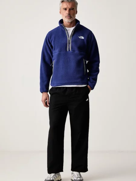 The North Face flísová mikina pánska Fleeski zip modrá