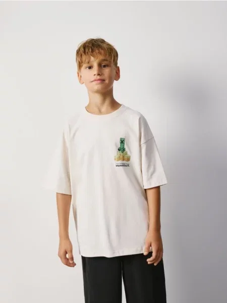 Reserved tričko Minecraft béžová
