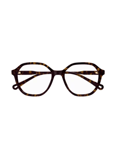 Okulary przeciwsłoneczne Chloe w geometryczne wzory brązowe