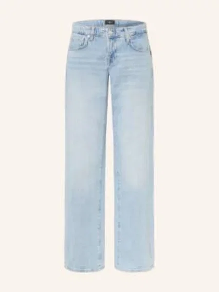 7 For All Mankind Proste Dżinsy Low Straight blau
