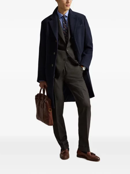 Șosete Polo Ralph Lauren cu model herringbone cu broderie plasă albastru