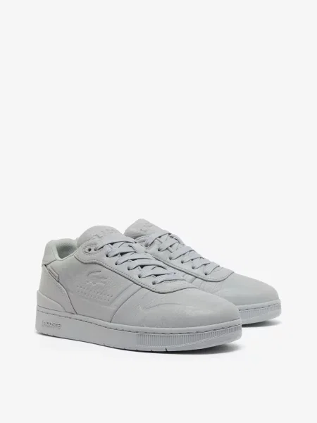 Кожаные кроссовки Lacoste серые