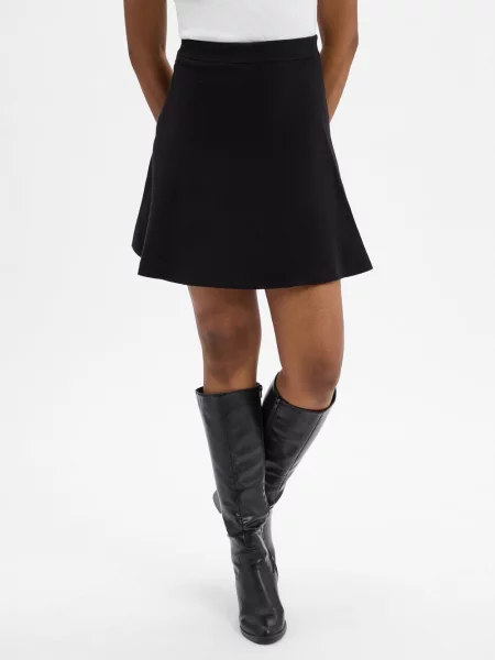 Msch Copenhagen spódnica mini z dzianiny MSCHMercy Kobiety jednolity XS/S czarny