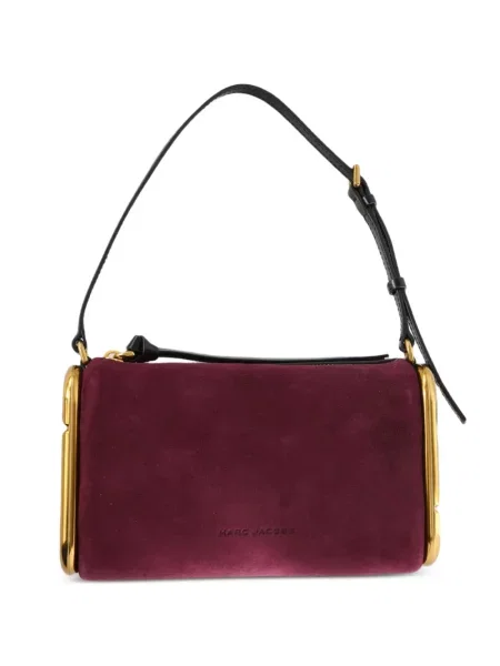 Geantă Marc Jacobs din piele de căprioară violet
