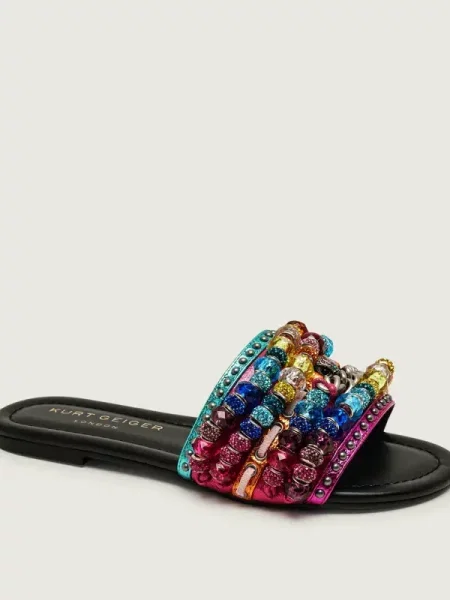 Kurt Geiger Șlapi SOUTHBANK BEADED cu adaos de piele