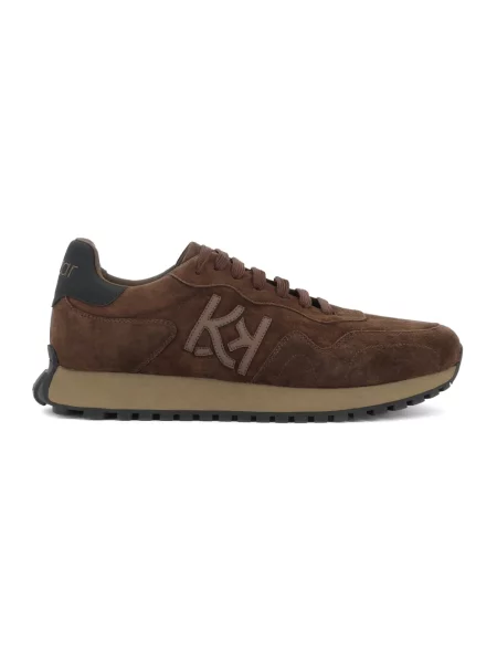 Sneakersy Kazar zamszowe brązowe