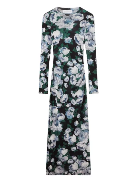 Rochie maxi Stella Mccartney cu model floral până la genunchi de costum negru