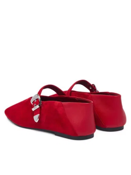 Tommy Jeans Balerinos Tjw Ballerina Suede raudona