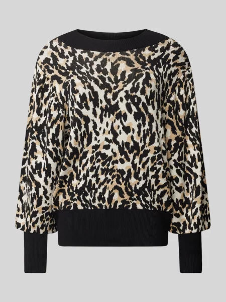 Sweter z dzianiny ze stójką model ‘FONNY’ Y.a.s czarny