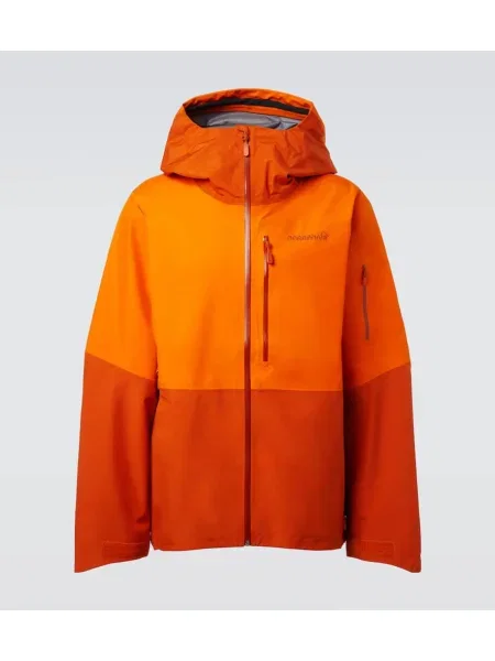 Smučarska jakna Norrøna s kapuco oranžna