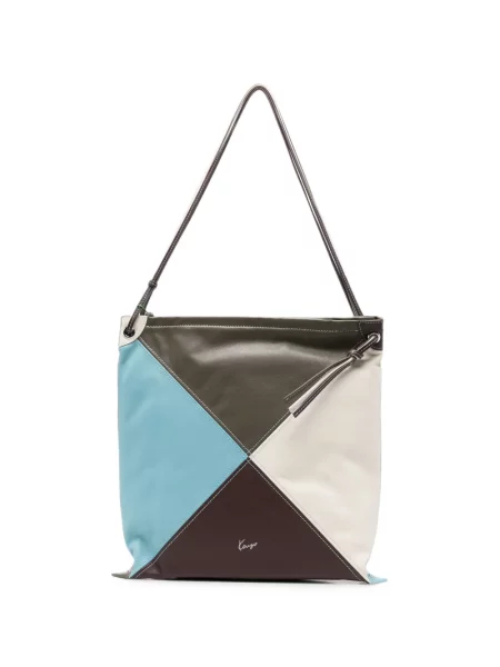 Geantă shopper Kenzo din piele albastru