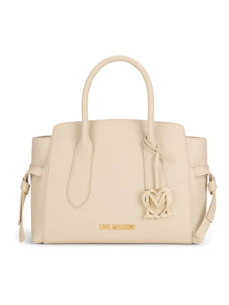 Torebka Love Moschino z logo beżowa