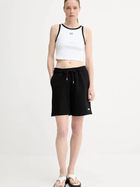 Шорти Gestuz однотонна висока посадка чорний