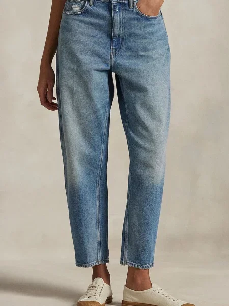 Polo Ralph Lauren jeansy medium waist niebieskie