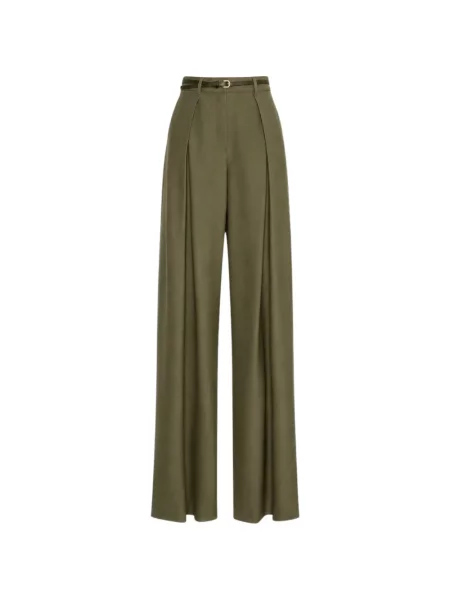 Cu centură pantaloni Max Mara verde