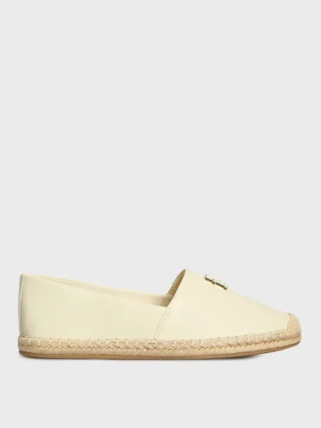 Кожаные эспадрильи Tommy Hilfiger с автографом белые