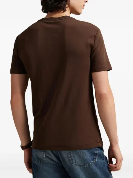 Ριγέ polo Polo Ralph Lauren με κουκούλα με αυτόγραφο λευκό