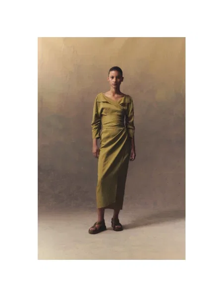 Lniana sukienka Cortana zielona