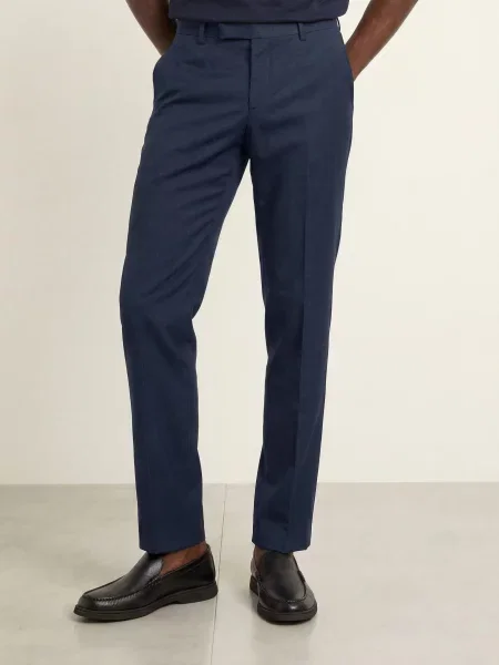 Boss Oblekové Kalhoty H-Genius Slim Fit dark blue modré