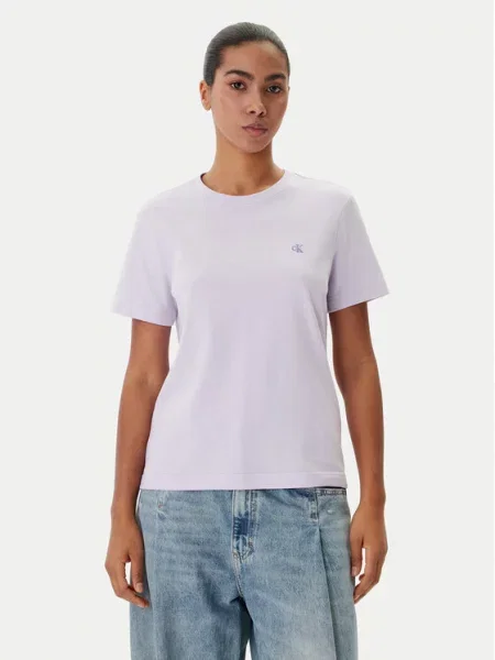 Calvin Klein Jeans T-Shirt Monogram fioletowy
