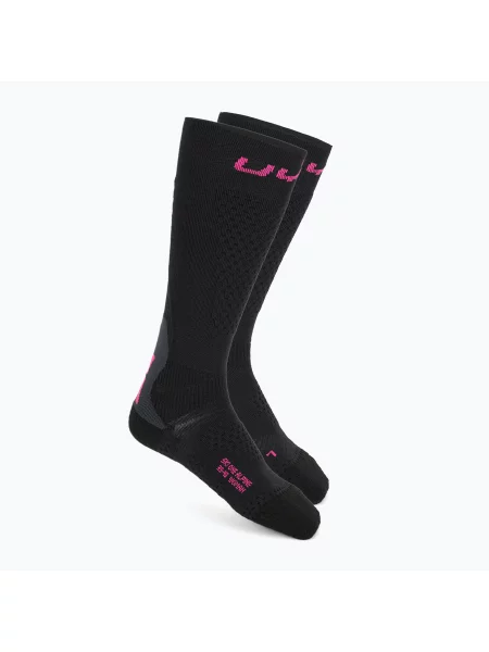Lyžařské ponožky UYN Ski One Alpine Merino black/pink černé