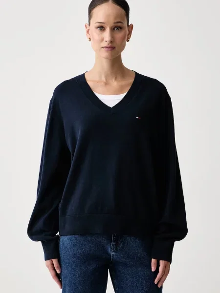 Tommy Jeans Pulover ESSENTIAL marin albastru