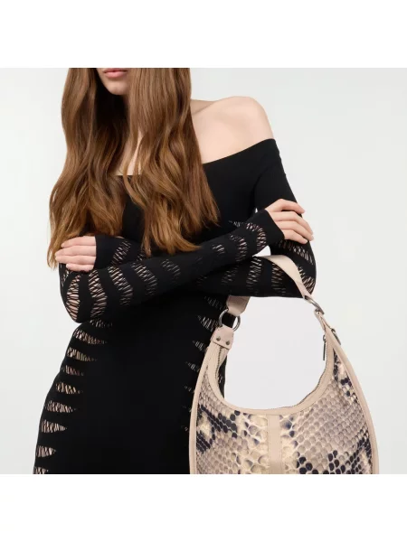 Torebka Roberto Cavalli z nadrukiem bolonia brązowa