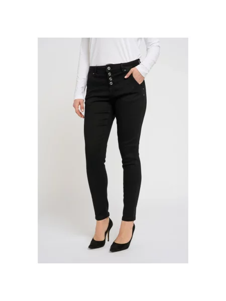 Jeansy skinny Cream czarne