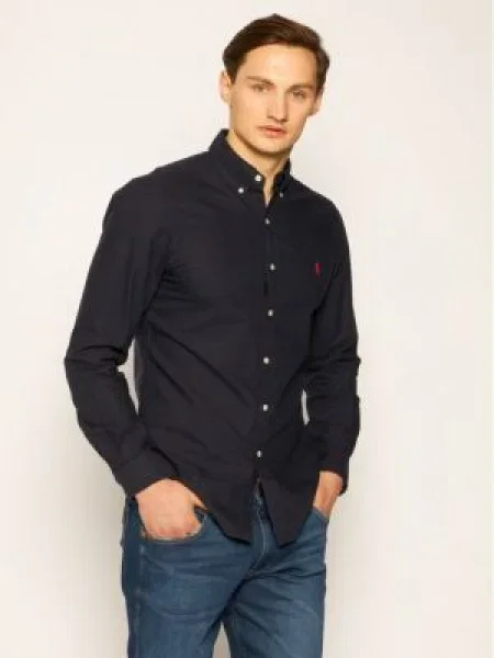 Polo Ralph Lauren Košeľa Bsr Tmavomodrá Custom Fit