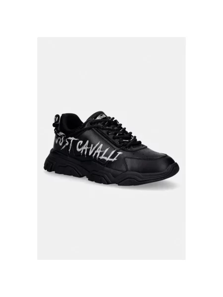 Sneakersy Just Cavalli skórzane czarne
