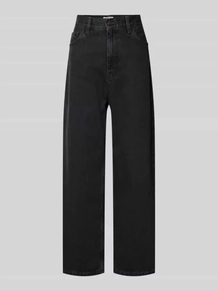 Jeansy o kroju relaxed fit z wpuszczanymi model Brandon' Carhartt Work In Progress czarne