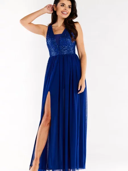 Sukienka maxi Awama niebieska