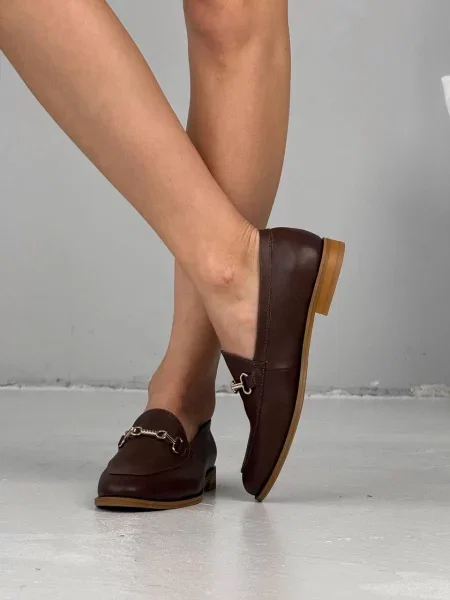 Шкіряні Лофери коричневий