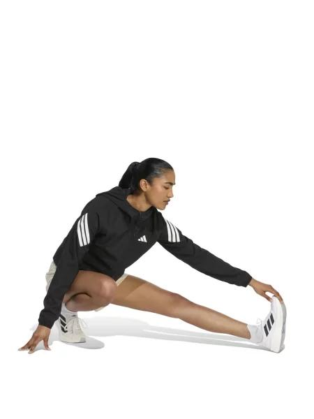 ADIDAS PERFORMANCE Sportinė striukė / balta juoda