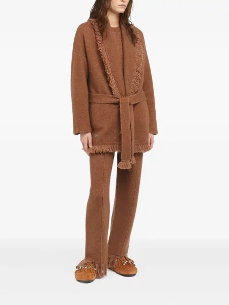 Cardigan Alanui cu franjuri maro