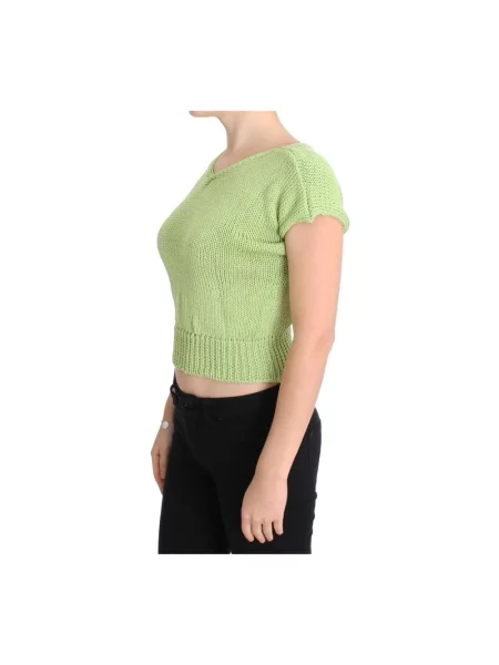 Sweter Pink Memories z nadrukiem zielony