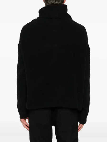 Pulover Rick Owens cu glugă negru
