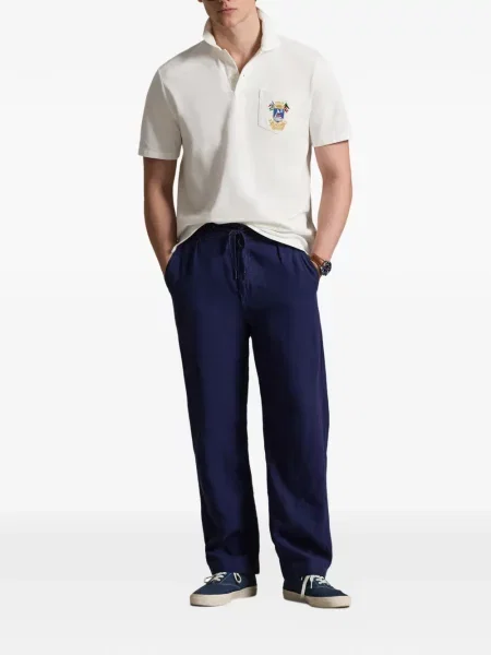 Ριγέ δερμάτινος κάλτσες Polo Ralph Lauren με κορδόνι μαύρο