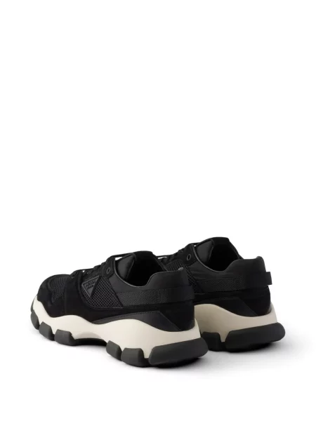 Sneakerși Prada din piele de căprioară negru