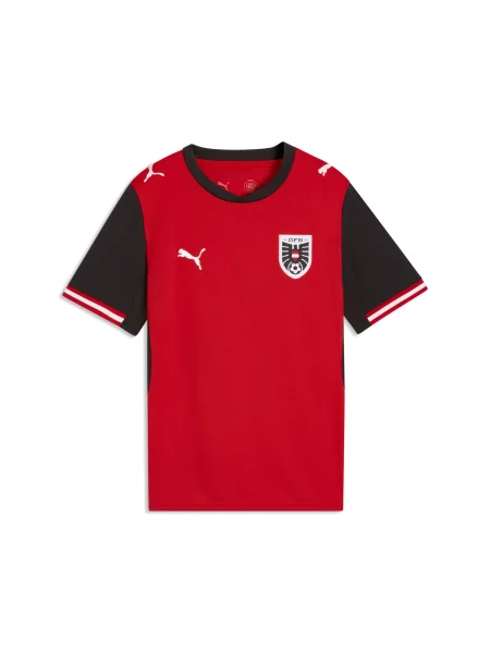 PUMA Młodzieżowa koszulka domowa reprezentacji Austrii Akcesoria czerwony