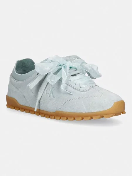 Calvin Klein LOW PROFILE RUN MG SUE DB LACES sneakers pentru femei din piele albastru
