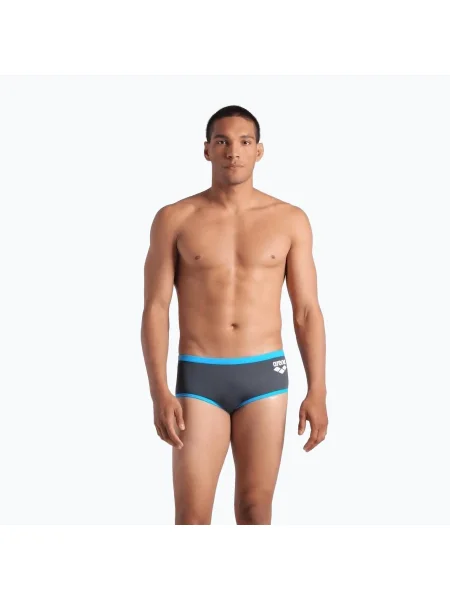 Boxeri de înot pentru bărbați arena One Low Waist Short Big Logo asfalt/turquise