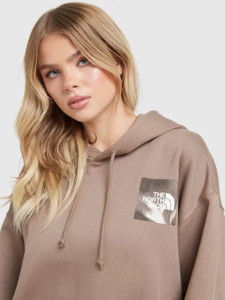 The North Face Bluza Z Kapturem W Fragmented Mount brązowa
