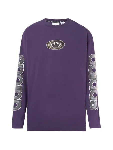 ADIDAS ORIGINALS Póló bézs fekete / fehér lila