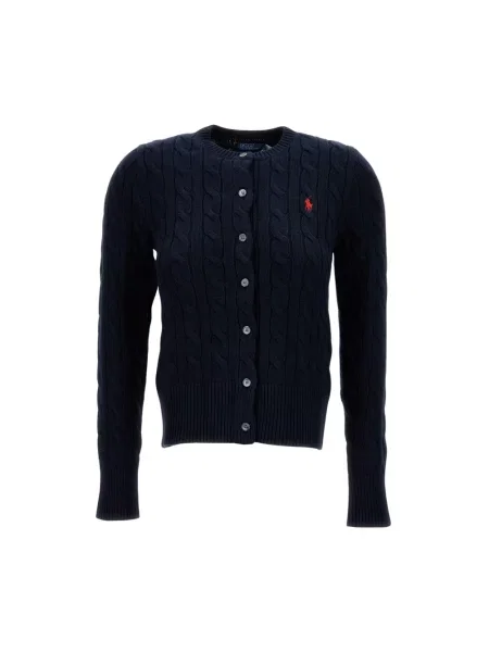 Polo Ralph Lauren Kardigan Kobiety jednolity S niebieski