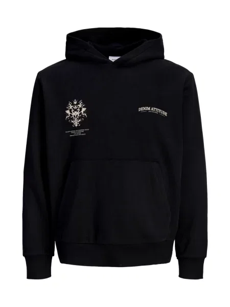 Jack & Jones Junior Μπλούζα φούτερ JJTradition εκρού μαύρο